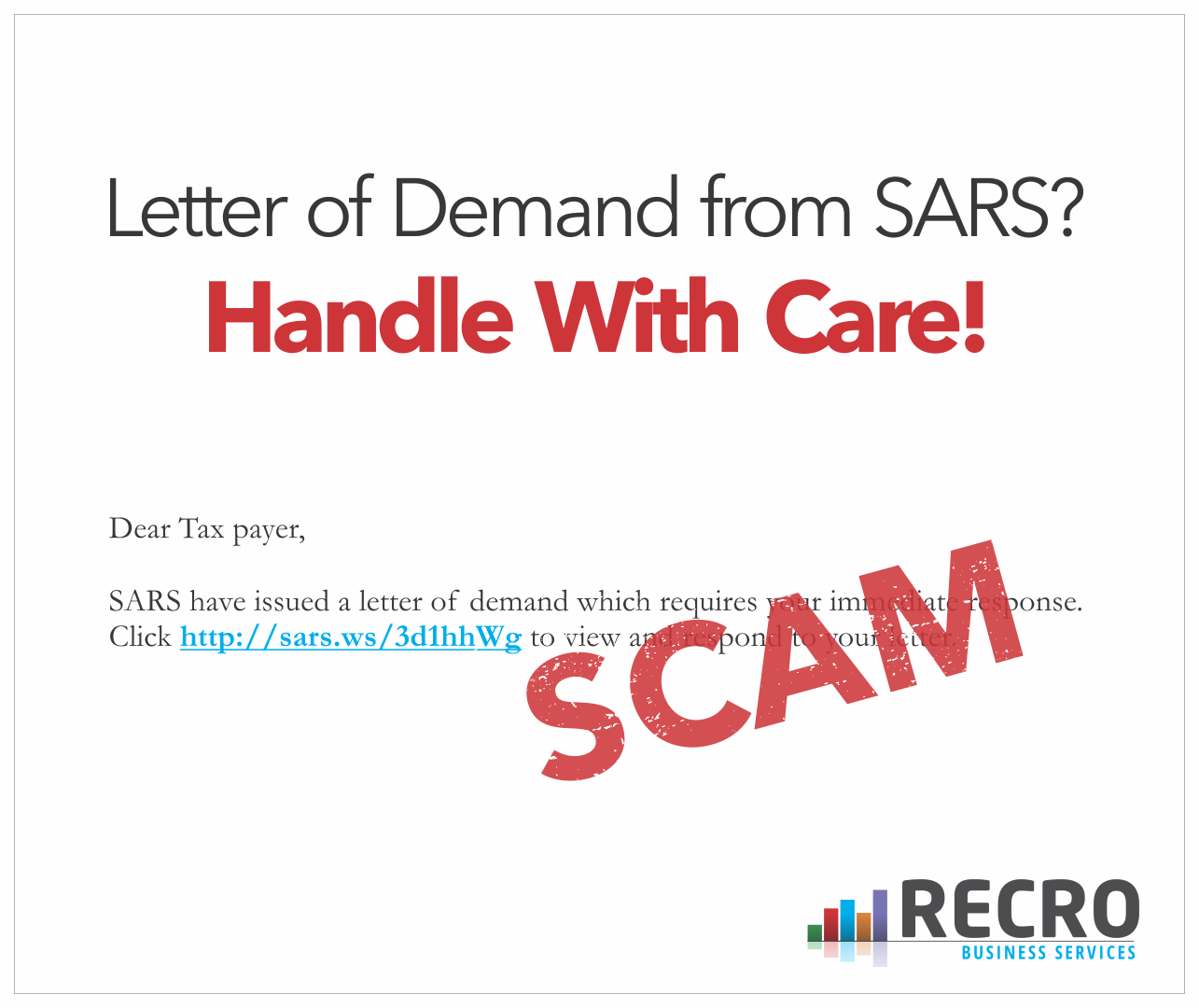 Letter of Demand from SARS? Handle With Care!